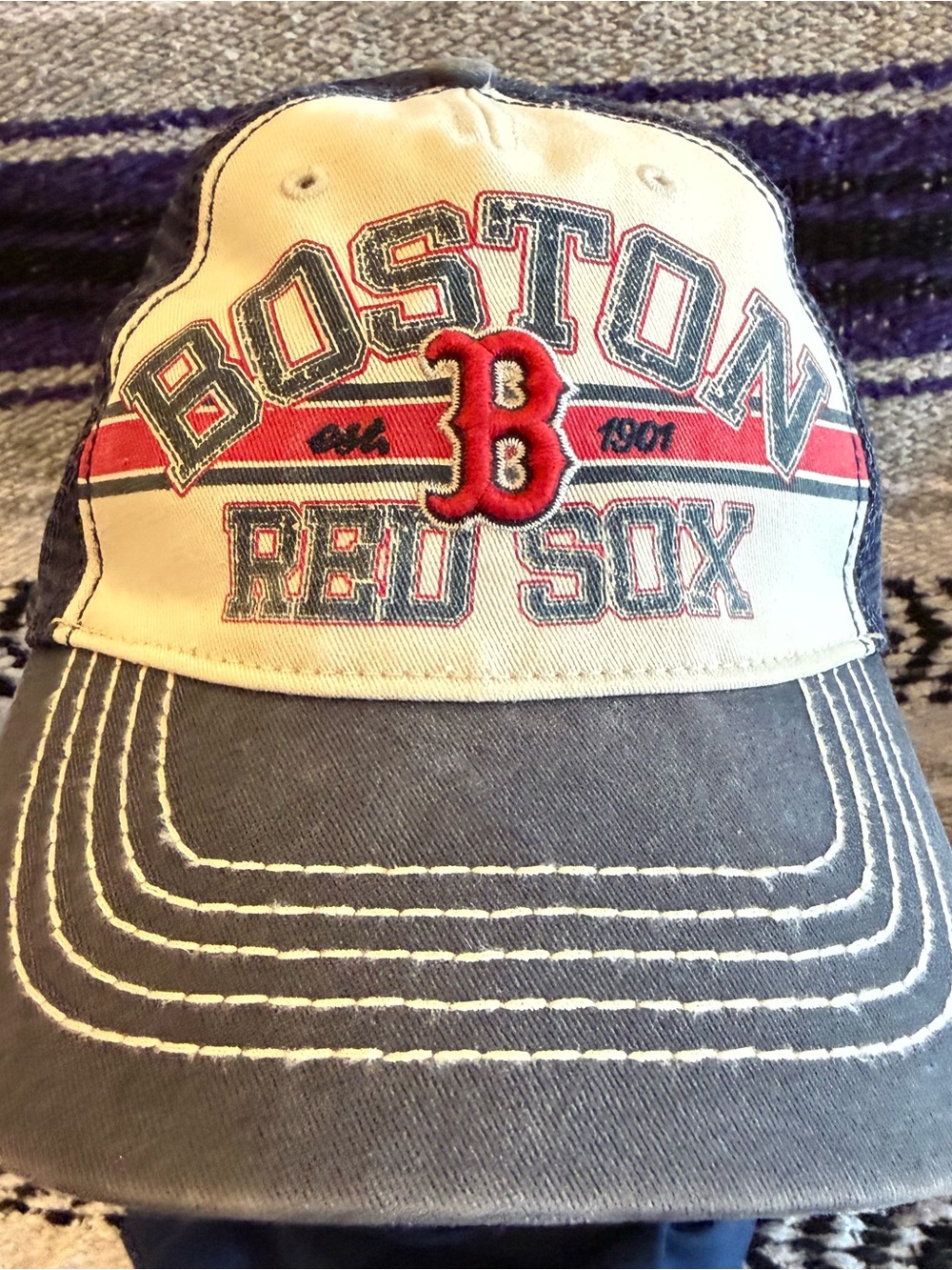 47 ‘Boston Red Sox Mesh 47’ Cap Established 1901 Baseball Hat Cap MLB